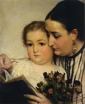 勞倫斯 阿爾瑪 塔德瑪 Portrait of Mme Bonnefoy and M. Puttemans 勞倫斯 阿爾瑪 塔德瑪 Portrait of Mme Bonnefoy and M. Puttemans